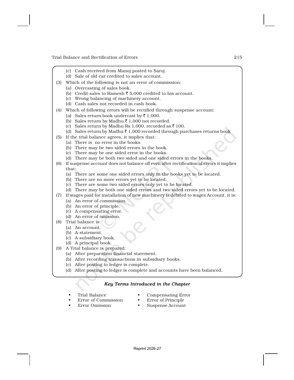 Page 36 of Trial Balance and Rectification of Errors