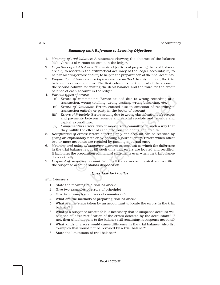 Page 37 of Trial Balance and Rectification of Errors