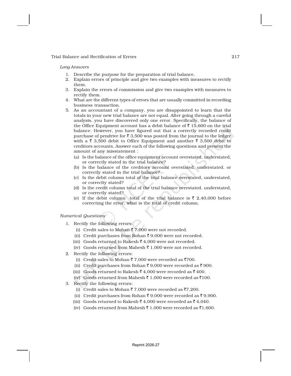 Page 38 of Trial Balance and Rectification of Errors