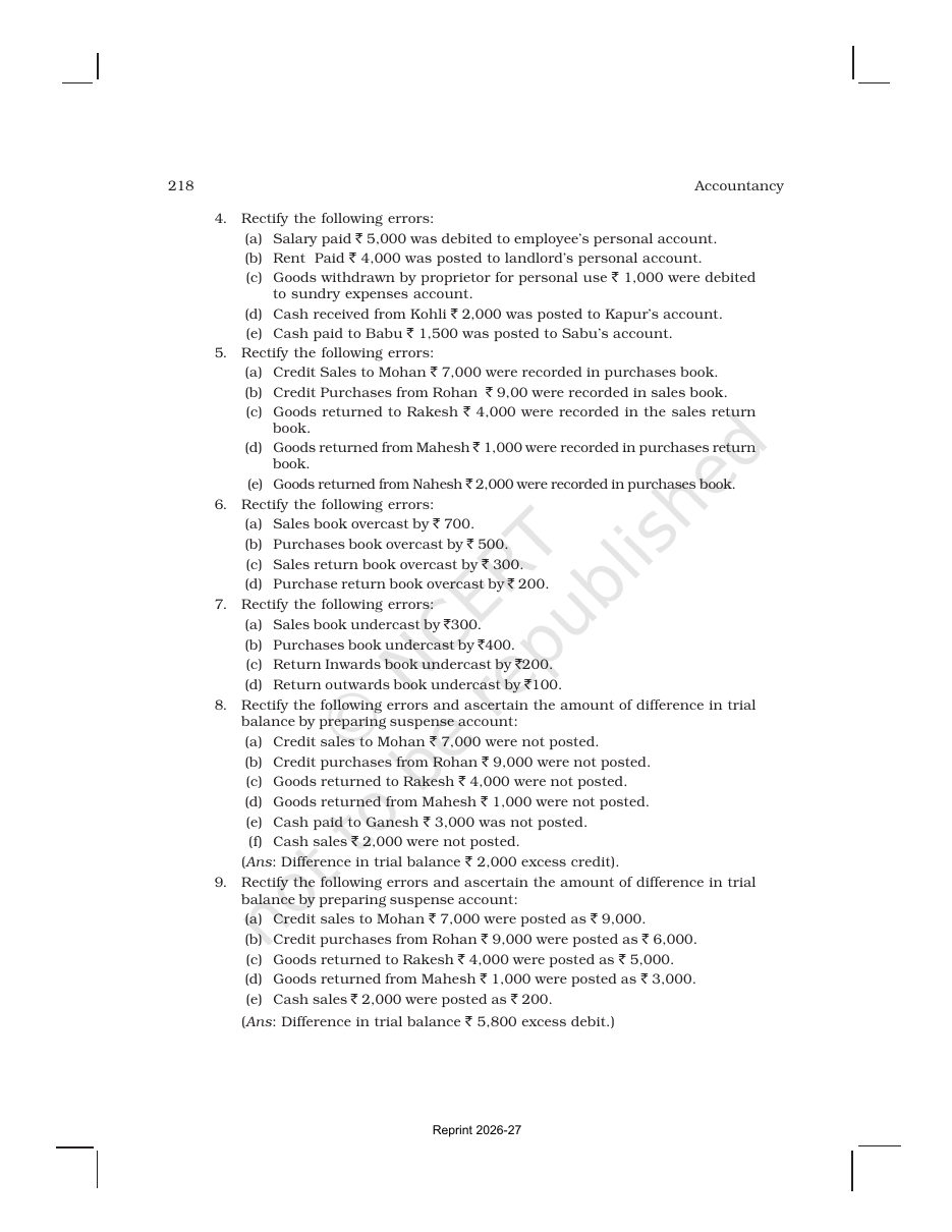 Page 39 of Trial Balance and Rectification of Errors