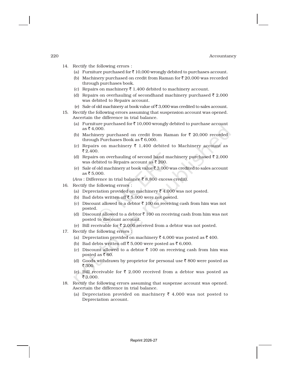 Page 41 of Trial Balance and Rectification of Errors