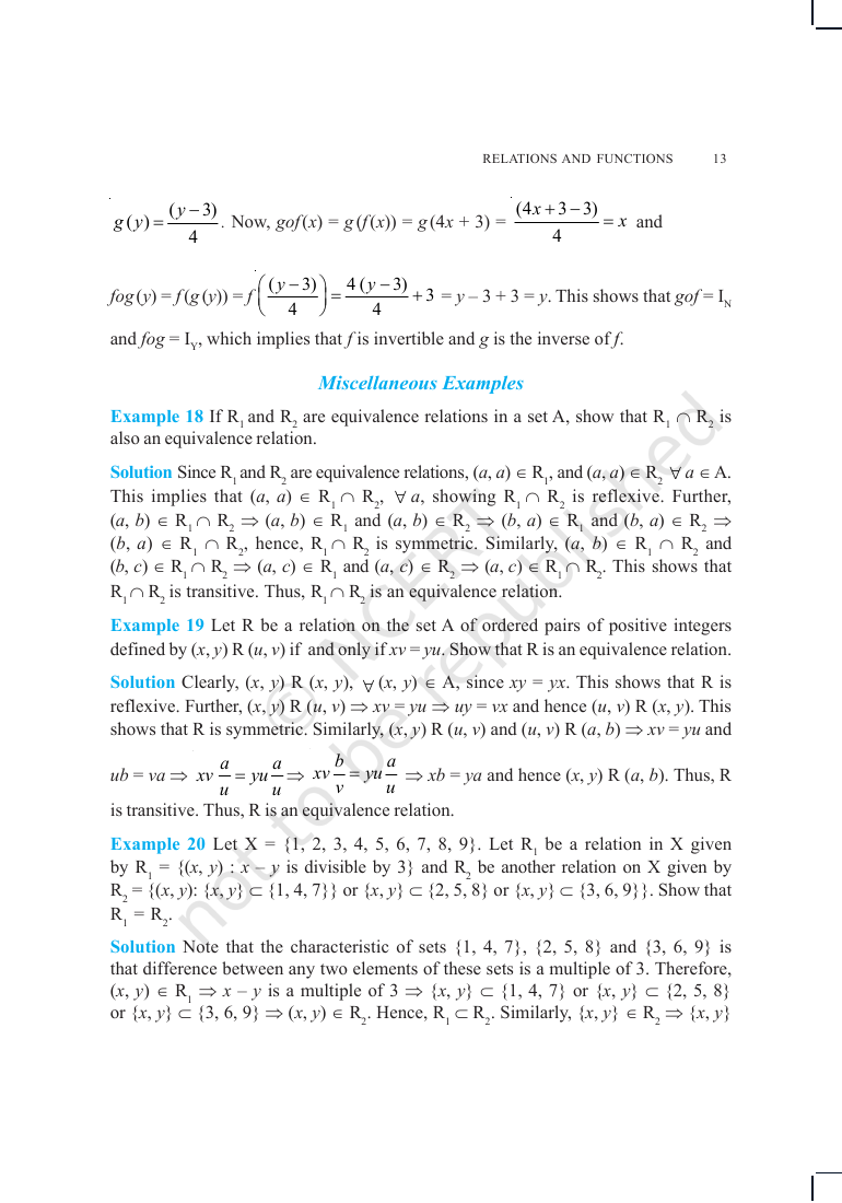 Page 13 of Relations and Functions