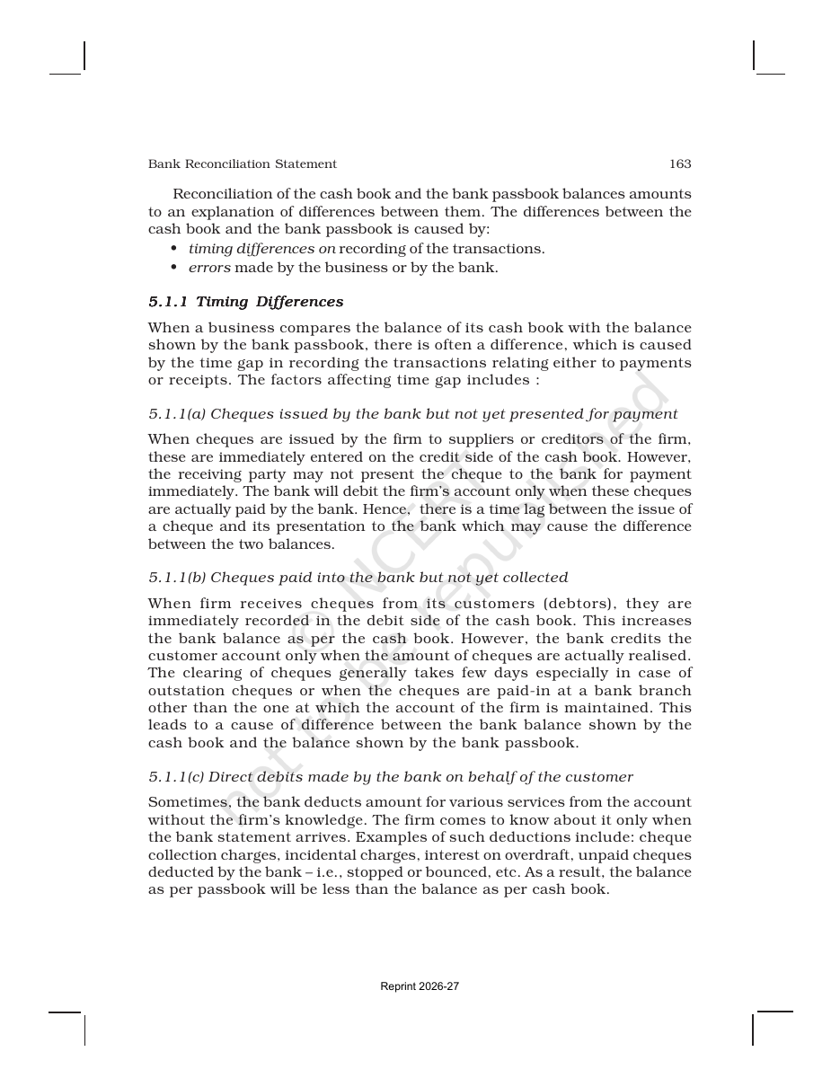 Page 4 of Bank Reconciliation Statement