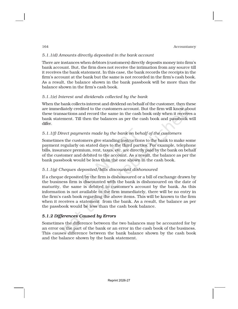 Page 5 of Bank Reconciliation Statement