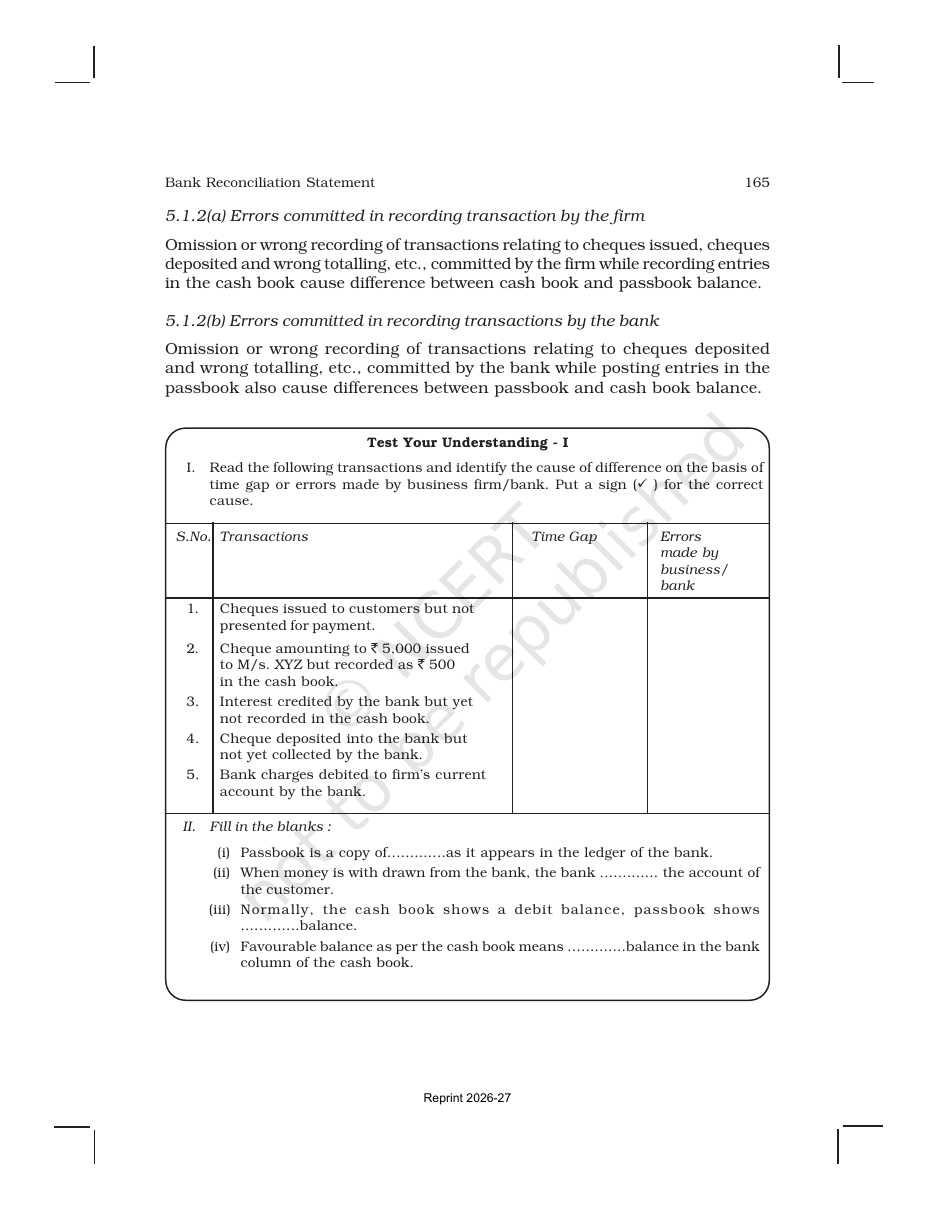 Page 6 of Bank Reconciliation Statement