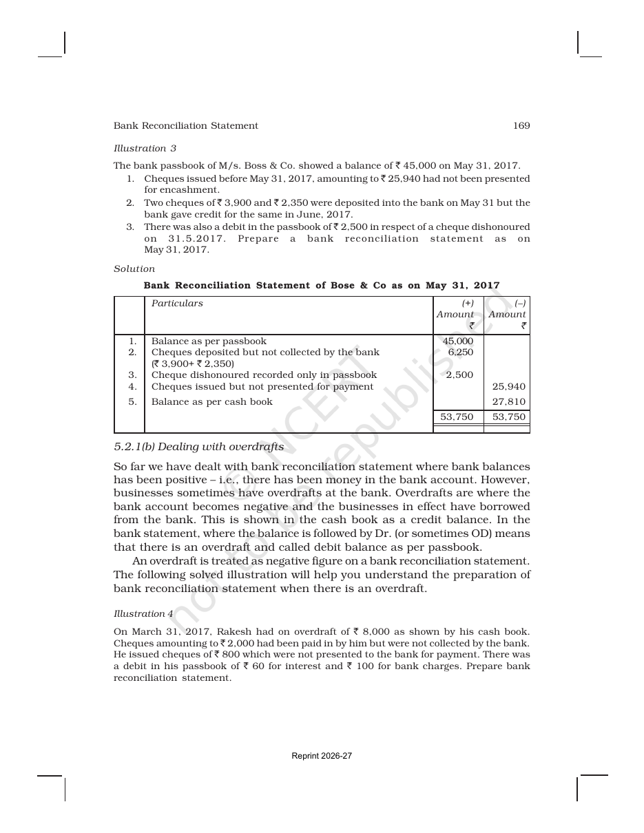 Page 10 of Bank Reconciliation Statement