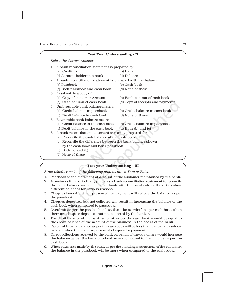 Page 14 of Bank Reconciliation Statement