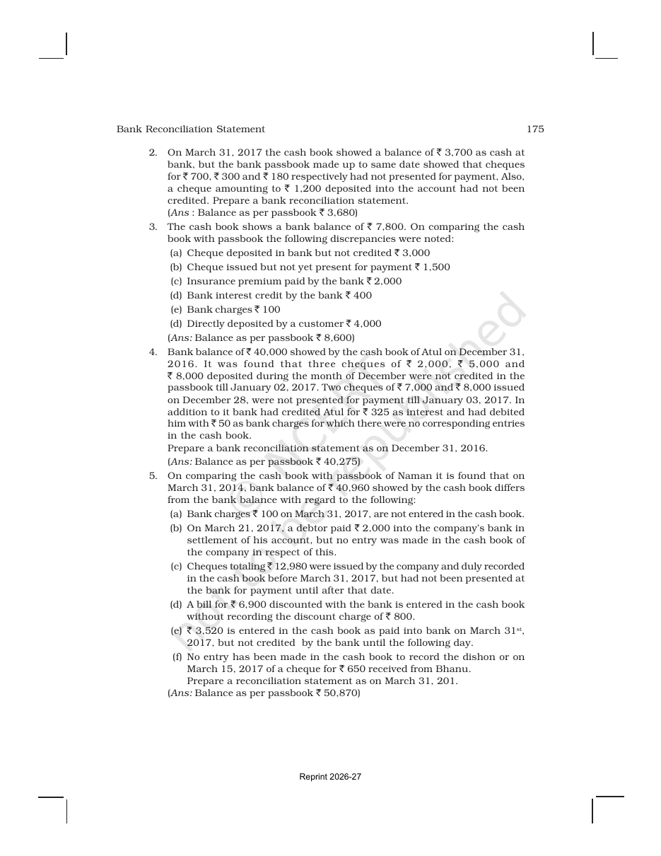 Page 16 of Bank Reconciliation Statement