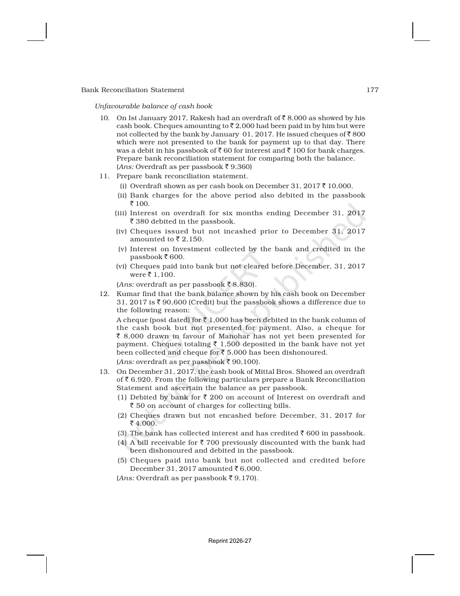 Page 18 of Bank Reconciliation Statement
