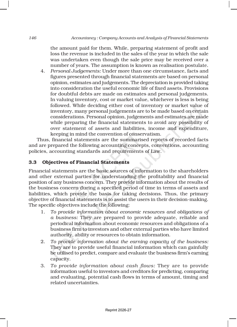 Page 3 of Financial Statements of a Company