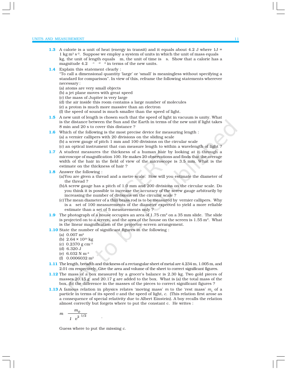 Page 11 of Units and Measurements