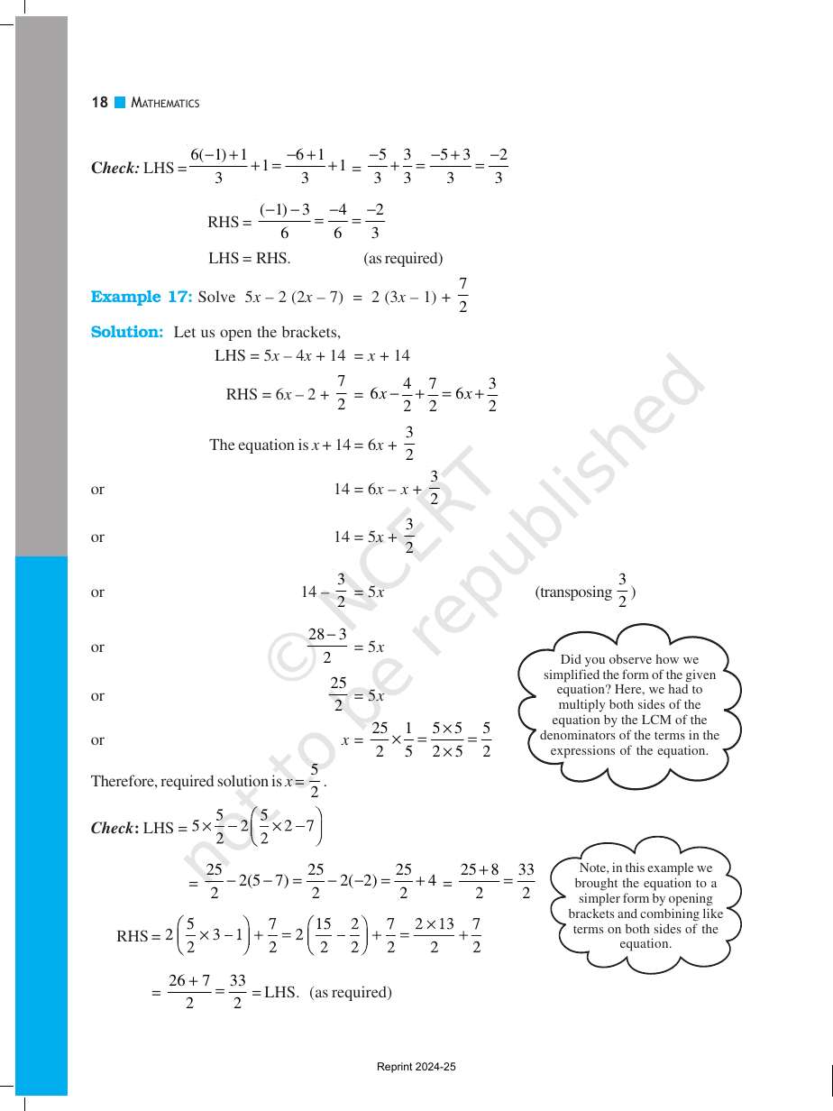 Page 4 of Linear Equations in One Variable