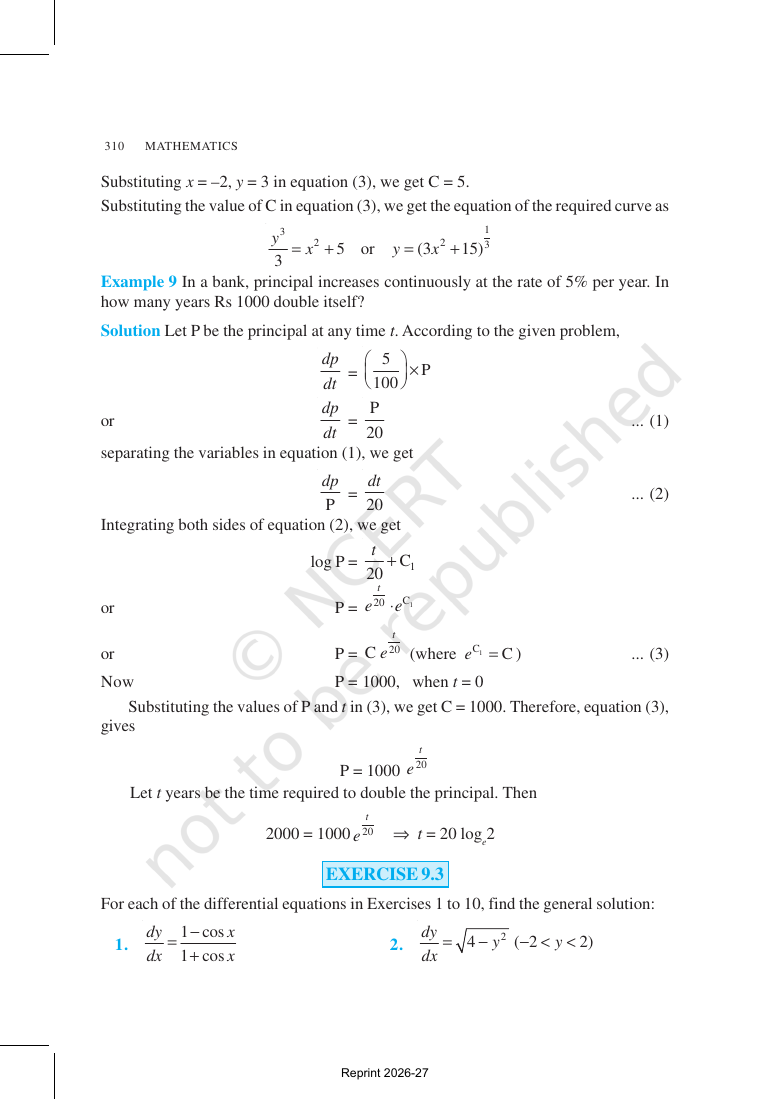Page 11 of Differential Equations