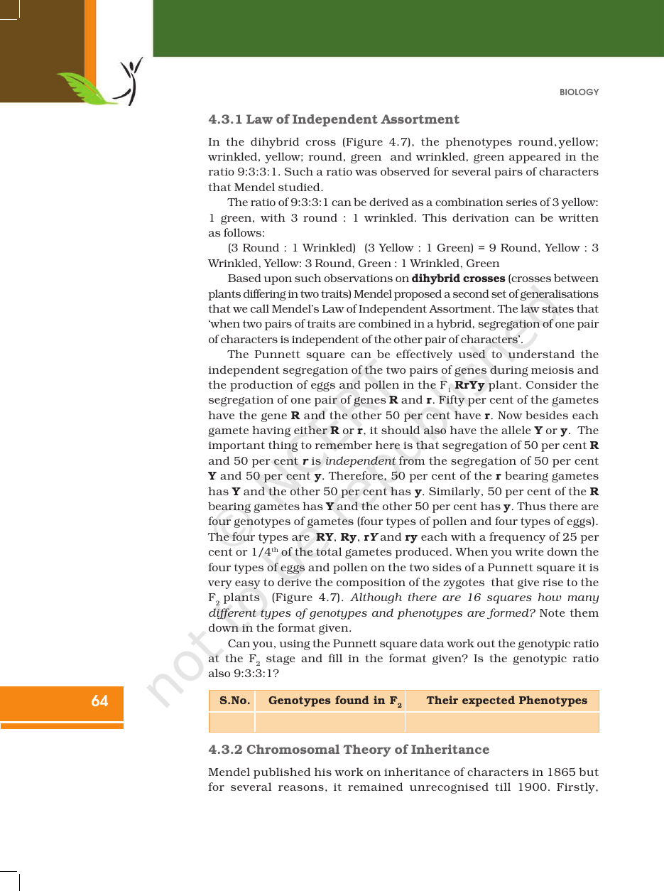 Page 14 of Principles of Inheritance and Variation