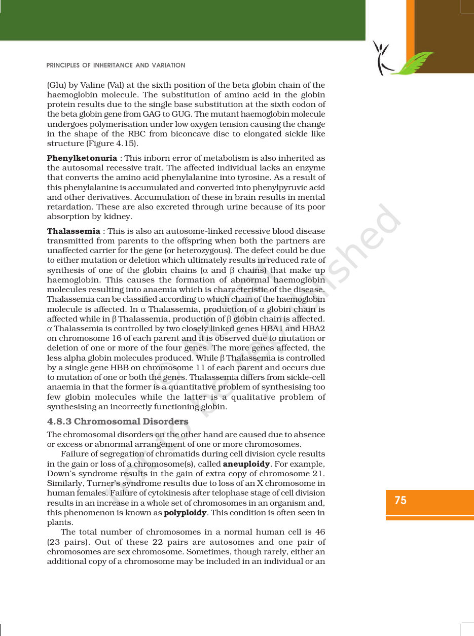 Page 25 of Principles of Inheritance and Variation