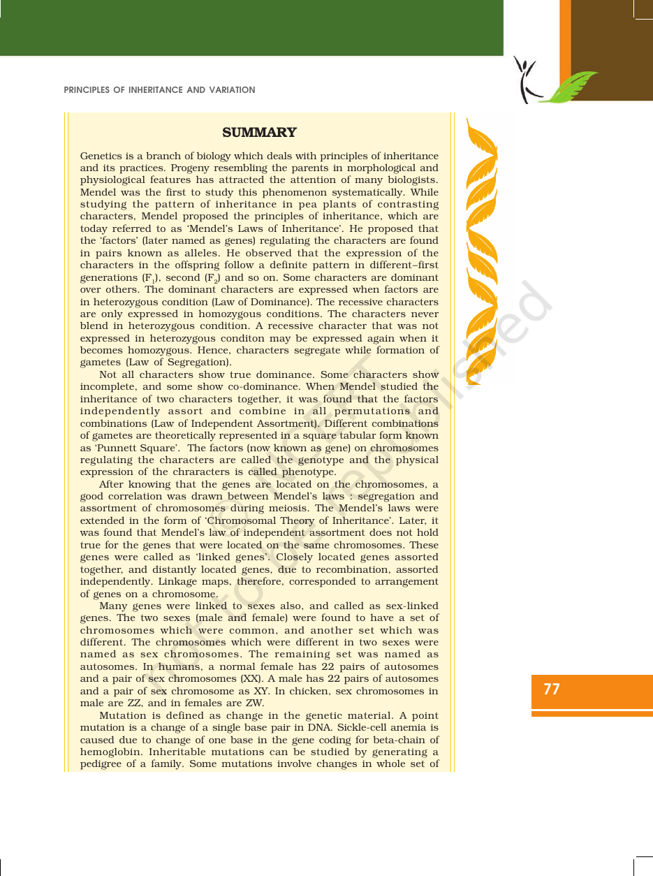 Page 27 of Principles of Inheritance and Variation