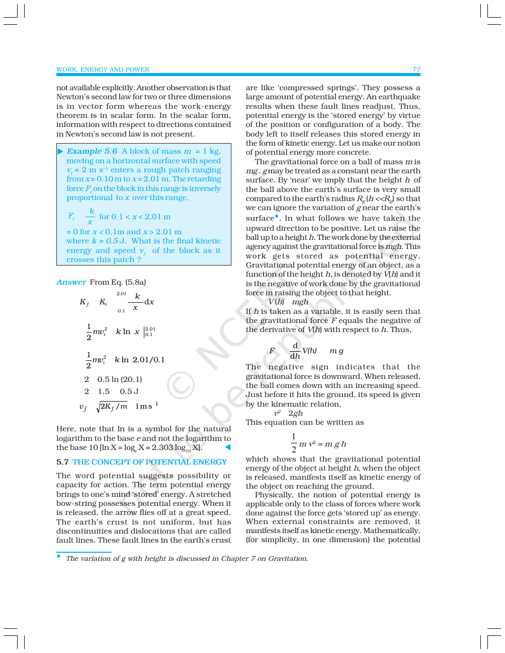 Page 7 of Work, Energy and Power