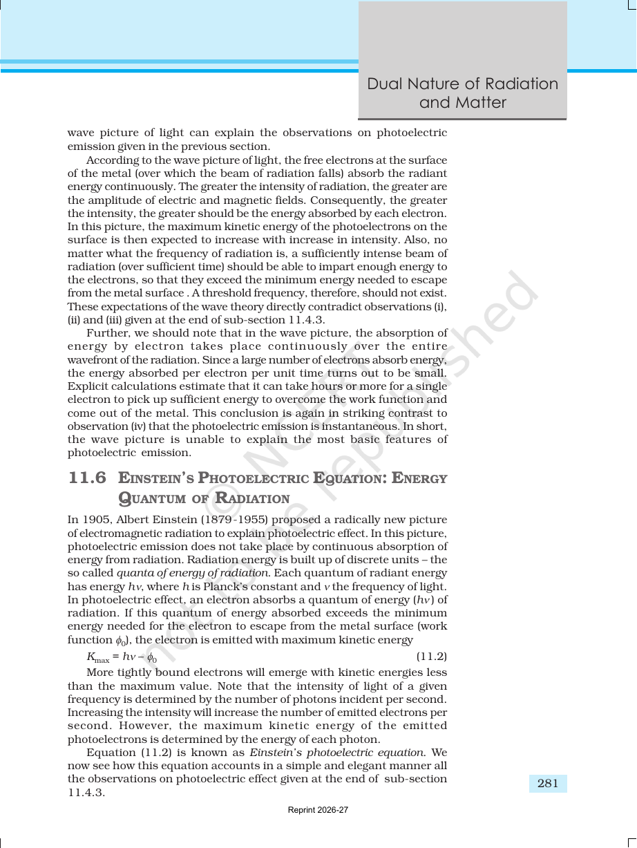 Page 8 of Dual Nature of Radiation and Matter