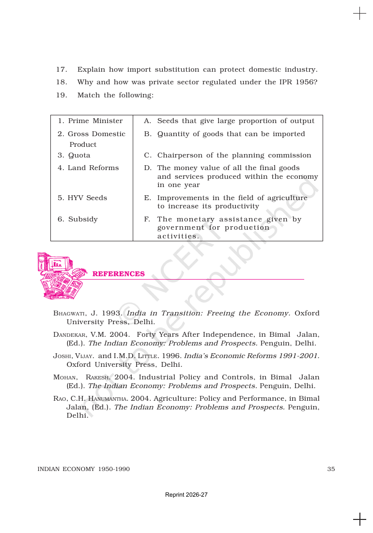 Page 20 of Indian Economy 1950-1990