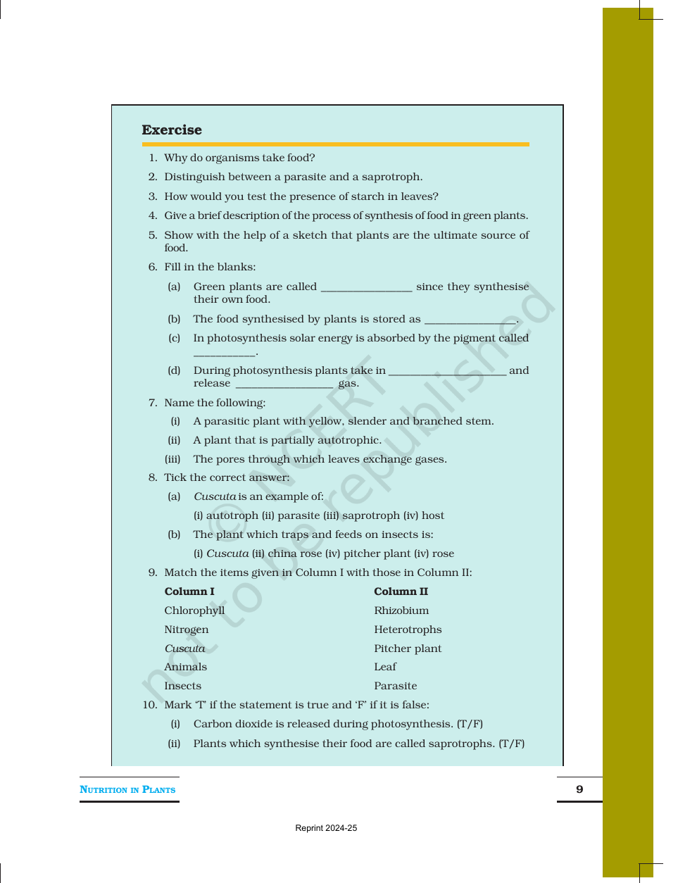 Page 9 of Nutrition in Plants