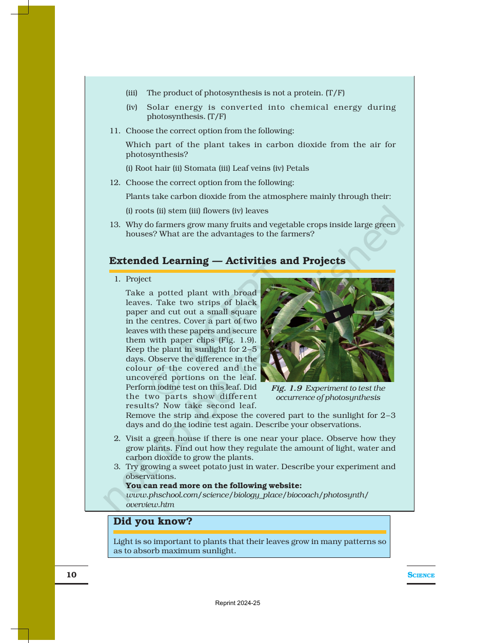 Page 10 of Nutrition in Plants
