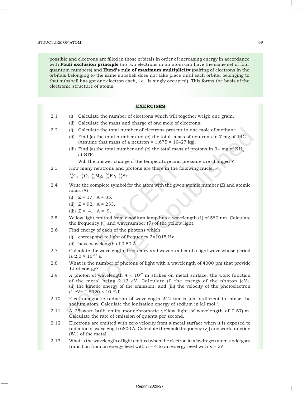 Page 41 of Structure of Atom
