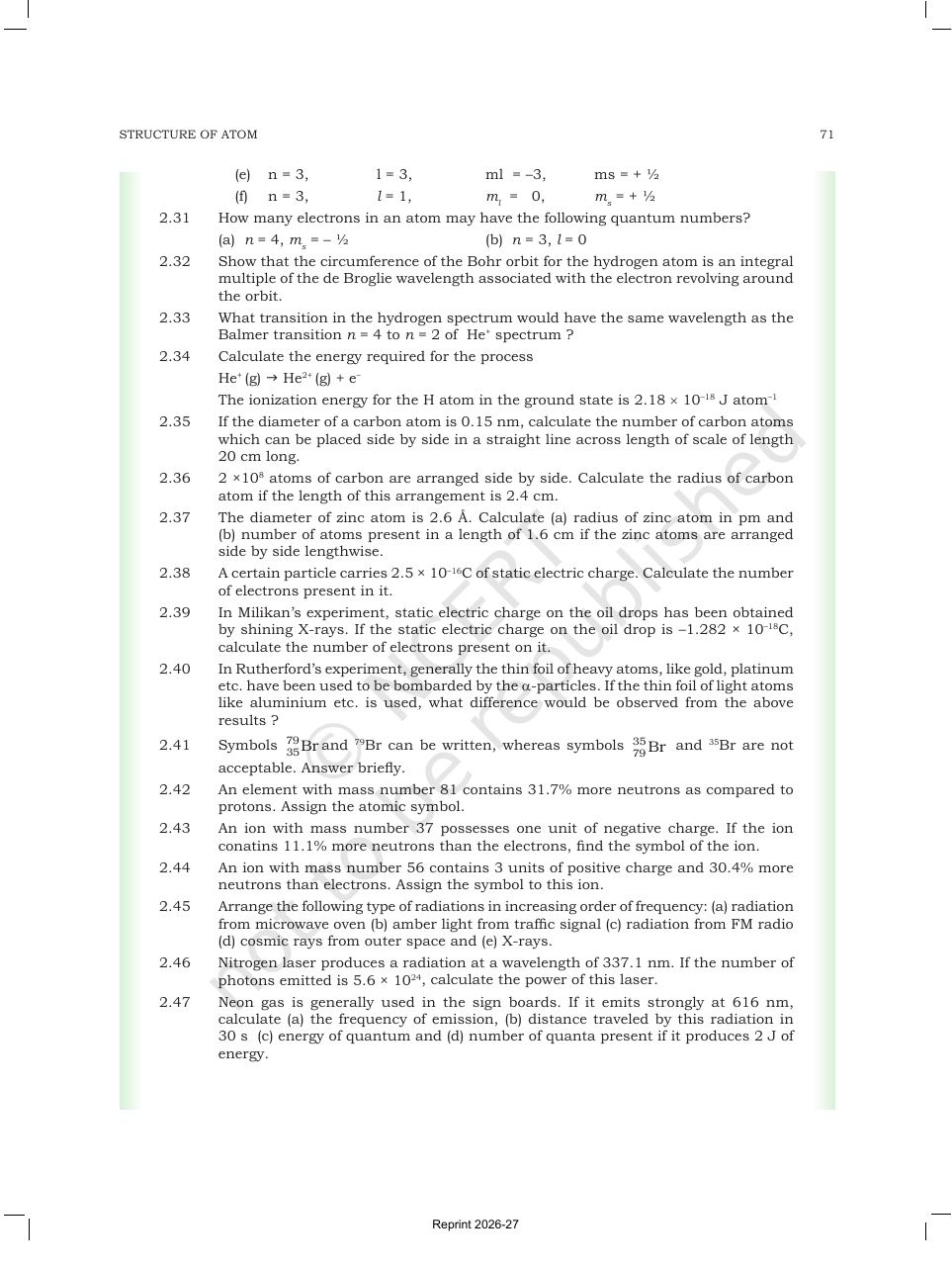 Page 43 of Structure of Atom