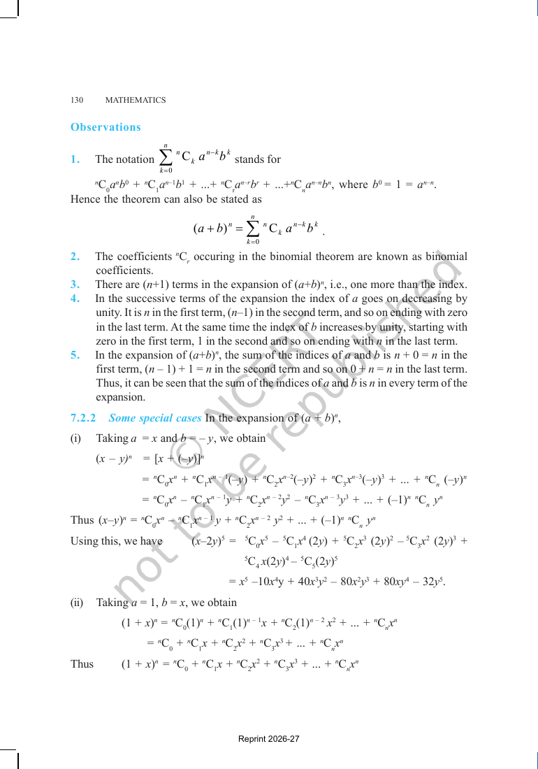 Page 5 of Binomial Theorem
