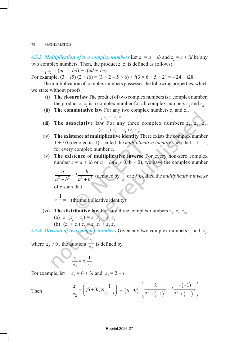 Page 3 of Complex Numbers and Quadratic Equations