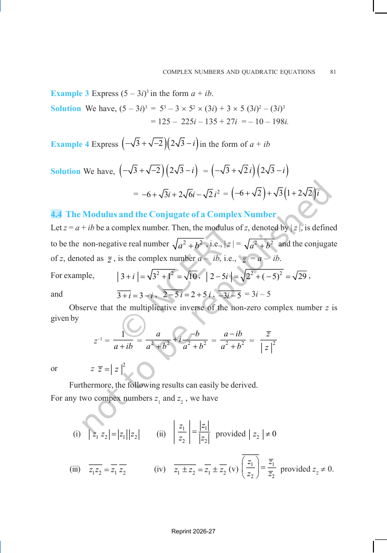 Page 6 of Complex Numbers and Quadratic Equations