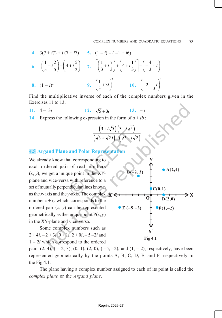 Page 8 of Complex Numbers and Quadratic Equations
