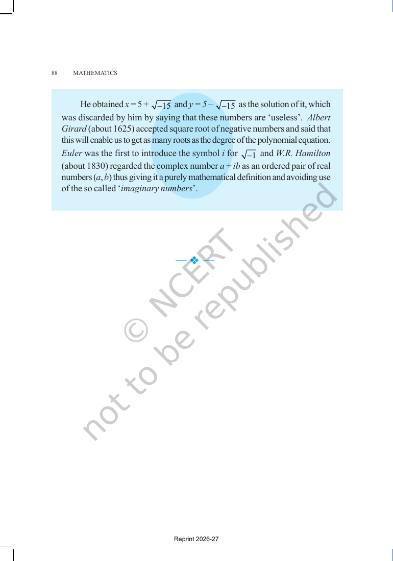 Page 13 of Complex Numbers and Quadratic Equations