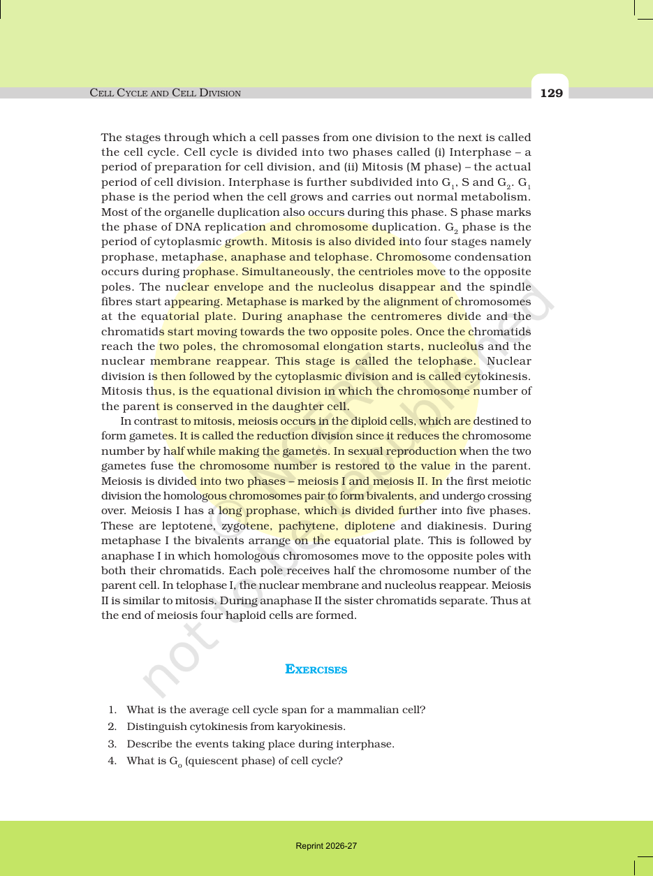 Page 10 of Cell Cycle and Cell Division