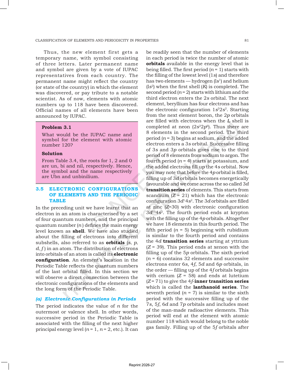 Page 8 of Classification of Elements and Periodicity in Properties