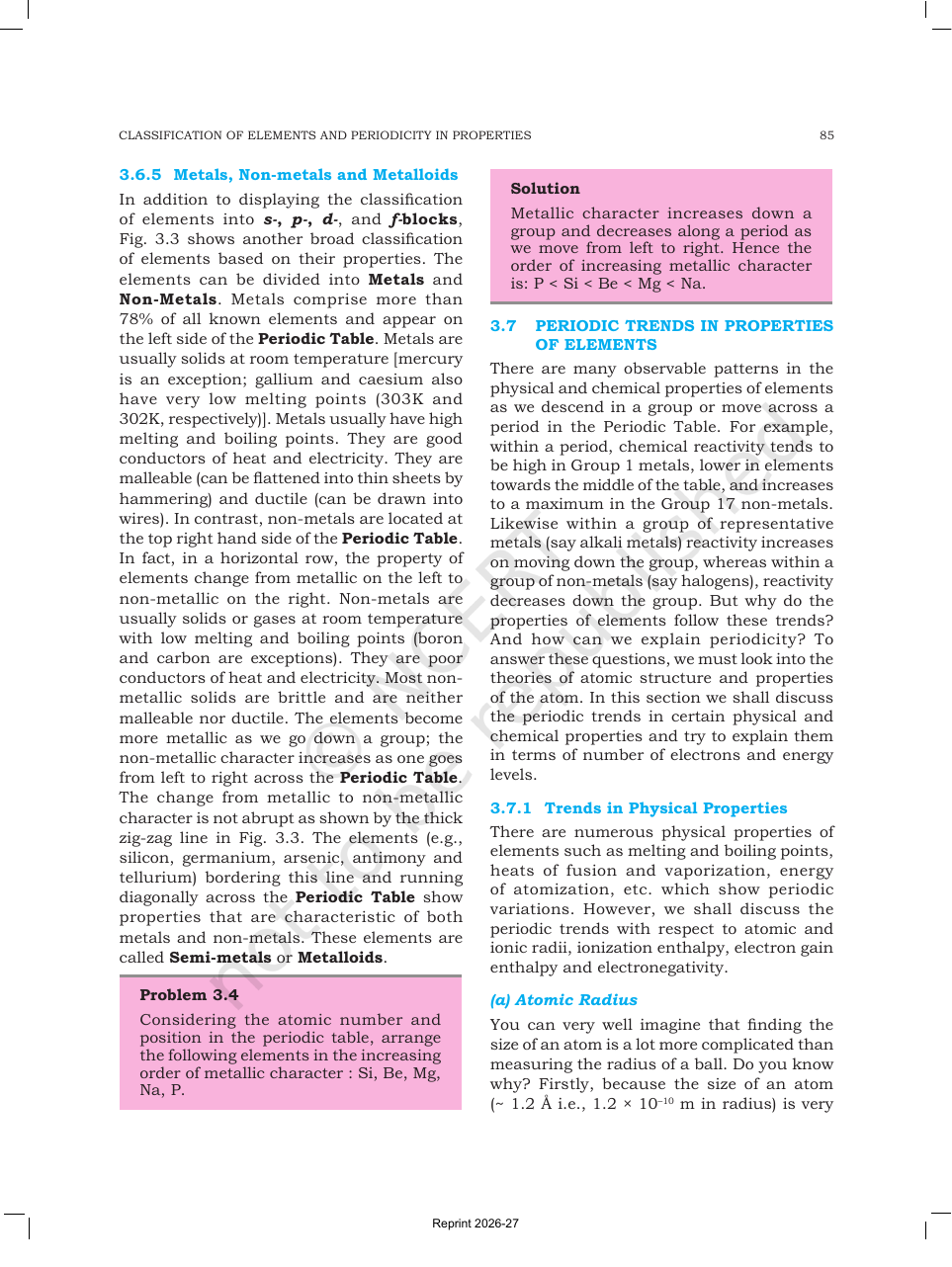 Page 12 of Classification of Elements and Periodicity in Properties