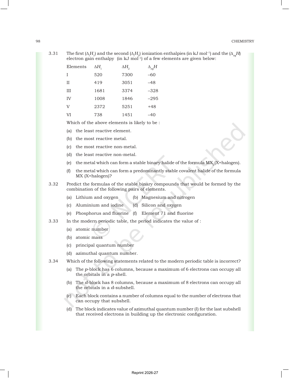 Page 25 of Classification of Elements and Periodicity in Properties