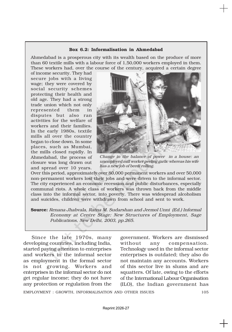 Page 14 of Employment: Growth, Informalisation and Other Issues