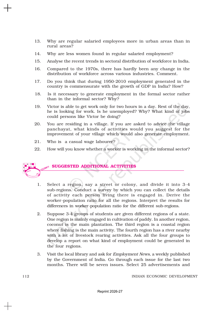 Page 21 of Employment: Growth, Informalisation and Other Issues