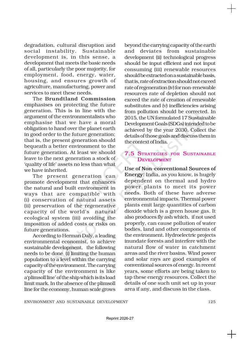 Page 11 of Environment and Sustainable Development
