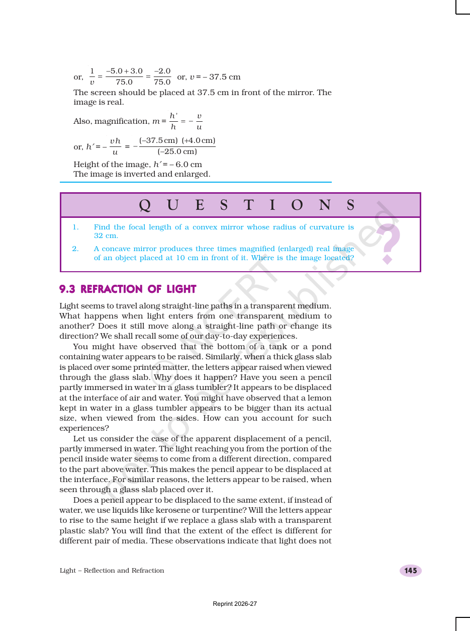 Page 12 of Light — Reflection and Refraction