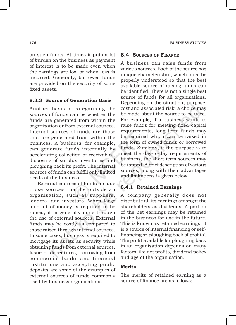 Page 6 of Sources of Business Finance