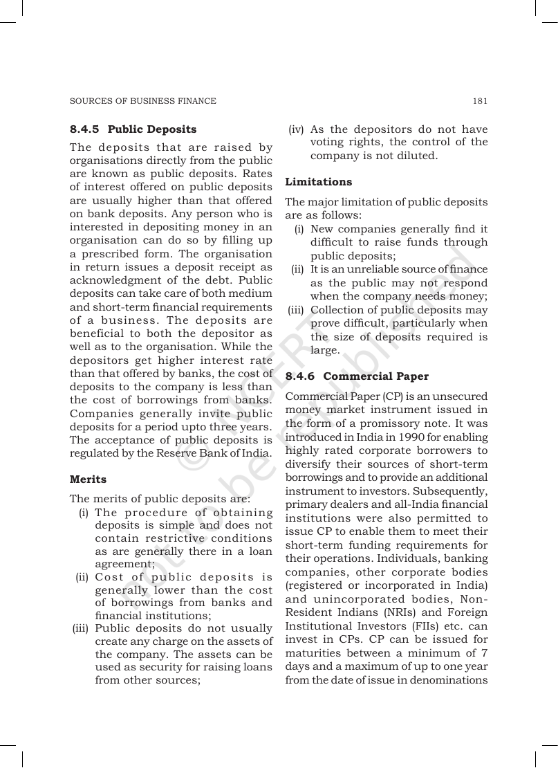 Page 11 of Sources of Business Finance