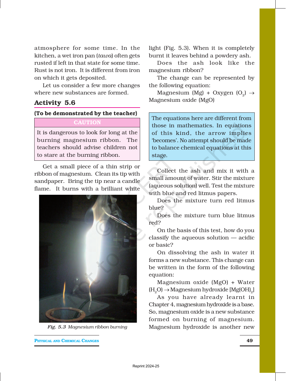 Page 3 of Physical and Chemical Changes