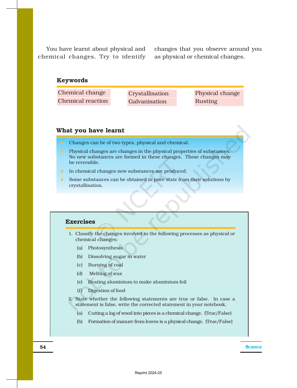 Page 8 of Physical and Chemical Changes