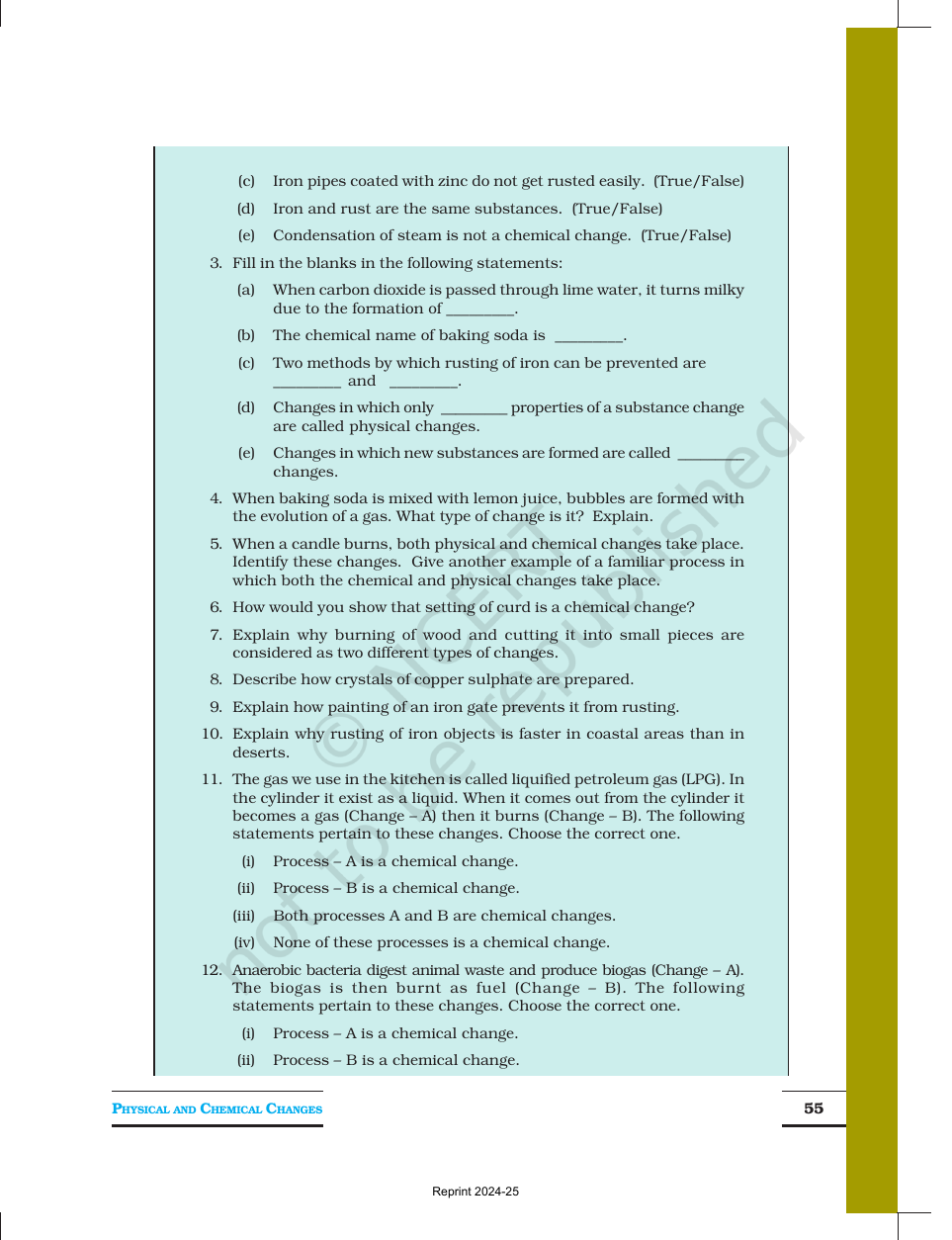 Page 9 of Physical and Chemical Changes