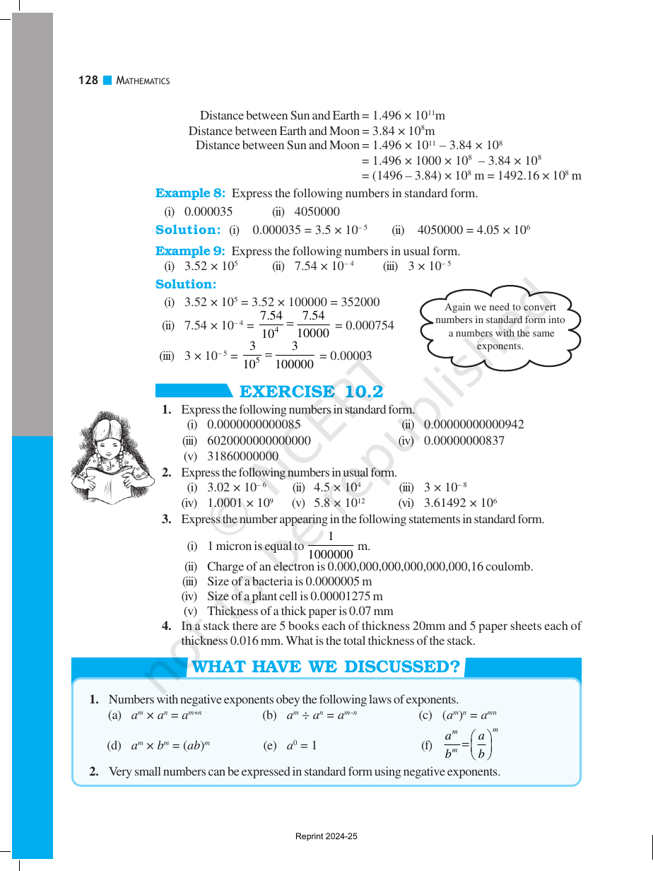 Page 8 of Exponents and Powers
