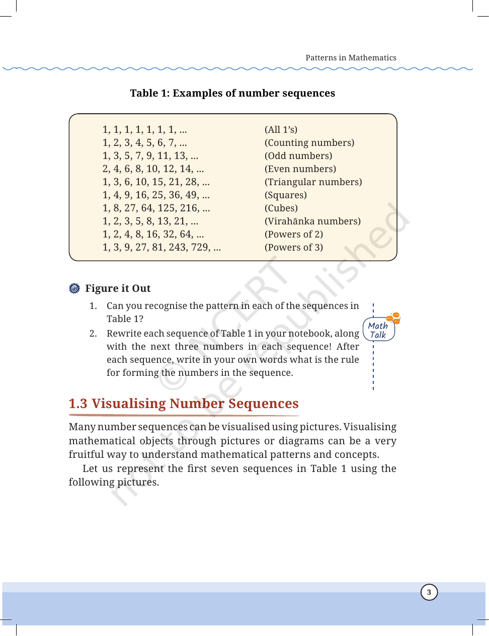 Page 3 of Patterns in Mathematics