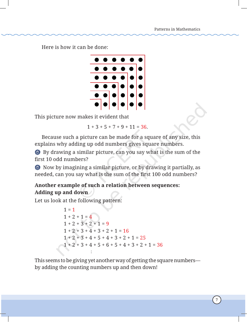 Page 7 of Patterns in Mathematics