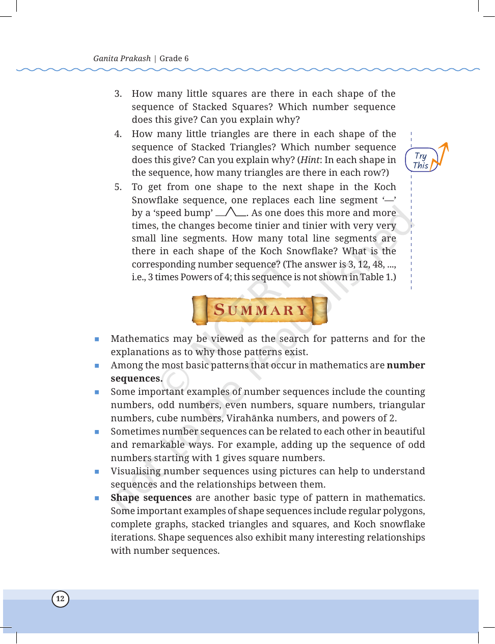 Page 12 of Patterns in Mathematics