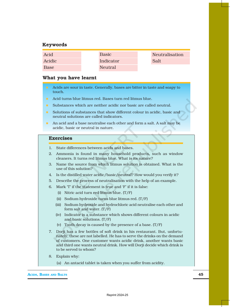 Page 8 of Acids, Bases and Salts